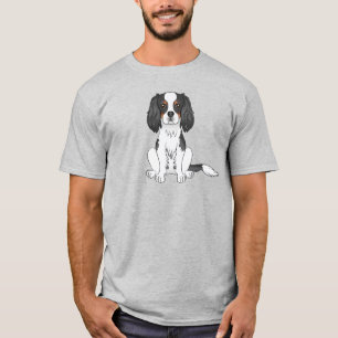 T-shirt Tricolor Cavalier King Charles Spaniel Chien Assis