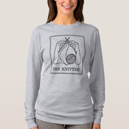 T-shirt Tricot Art - Conception minimaliste de fils (Devant)