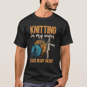 T-shirt Tricot Dans Mes Veines Jésus Dans Mon Coeur Christ