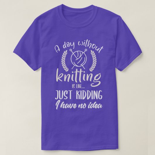 T-shirt Tricot Funny Knitter Citation Joke I Love Tricot (Design devant)