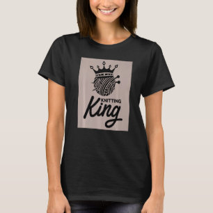T-shirt Tricot Mens King Graphic Knitter Stitchin à coudre