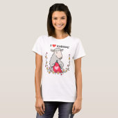 T-shirt Tricot mouton mignon J'aime tricot tricot cadeau (Devant entier)