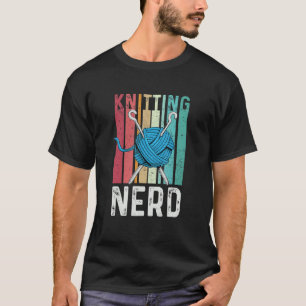 T-shirt Tricot Nerd Knitter Tricot Retro Knit Motheru