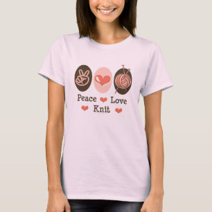 T-shirt Tricot Peace Love Knit