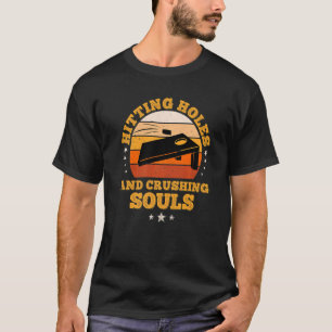 T-shirt Tricoter Des Trous Et Des Âmes Retro Vintage Cor