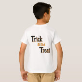 T-shirt Tricoter ou traiter Halloween Design - Éffrayant e (Dos entier)