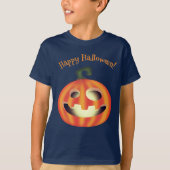 T-shirt Tricoter ou traiter le Citrouille d'Halloween (Devant)