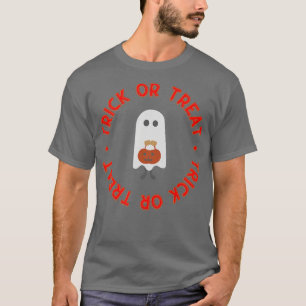 T-shirt Tricoter ou traiter le fantôme avec sac à sucré Ha
