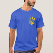 T-shirt Trident doré de l'Ukraine bleu (Devant)