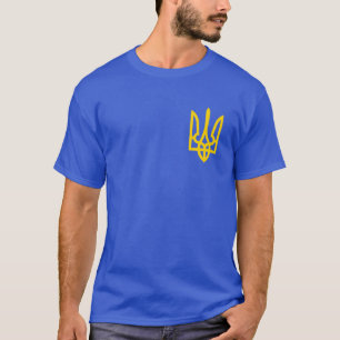 T-shirt Trident doré de l'Ukraine bleu