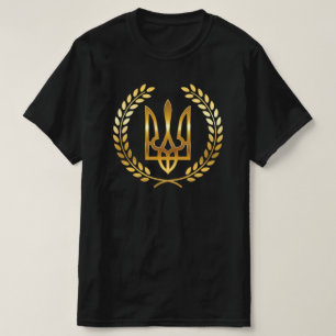 T-shirt trident or guerrier d'Ukraine