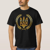 T-shirt trident or guerrier d'Ukraine (Devant)