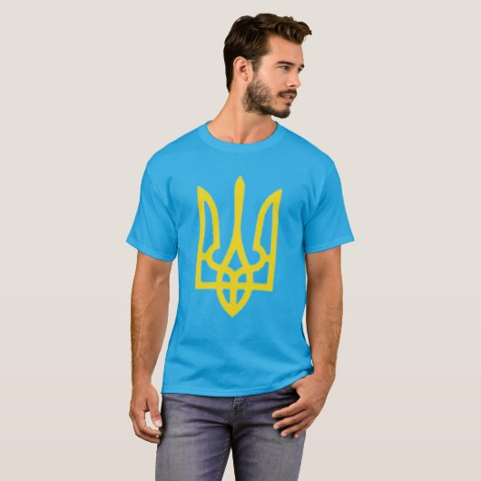 T-shirt trident ukrainien (Devant entier)