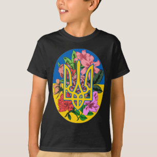 T-shirt Trident ukrainien et drapeau de l'Ukraine avec des
