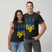 T-shirt trident ukrainien polygonal bas (Unisexe)