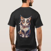T-shirt Trifecta : Chats Brown, noirs et blancs (Dos)
