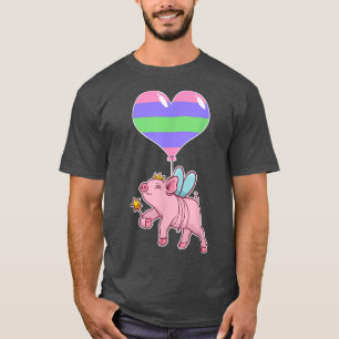 T-shirt Trigender Pig Fairyseual IdentitéAmour non binaire