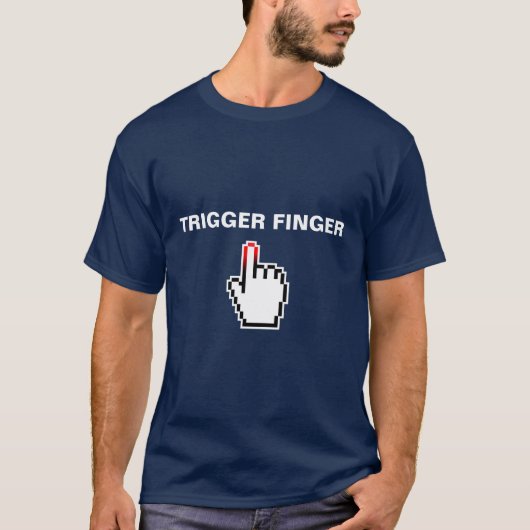 T-shirt TRIGGER FINGER cadeau pour les développeur (Devant)