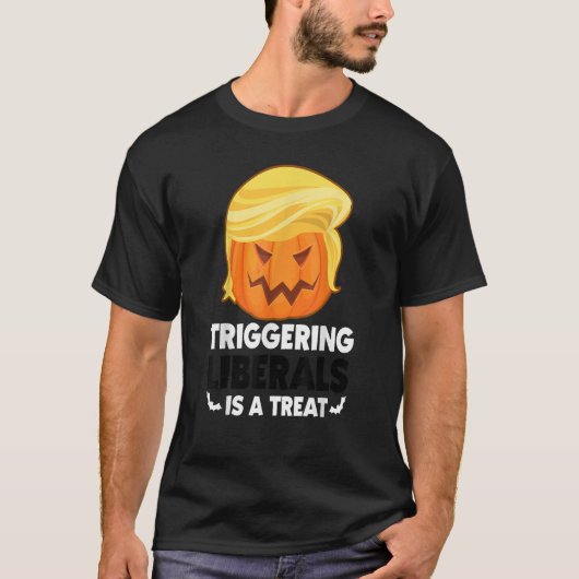 T-shirt Trigger Liberal Trumpkin Trump Halloween Costume (Devant)