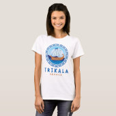 T-shirt Trikala, Grèce Conception de navires grecs Femmes (Devant entier)