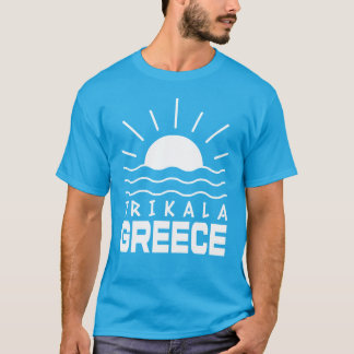 T-shirt Trikala Grèce soleil et mer des vagues Turquoise h