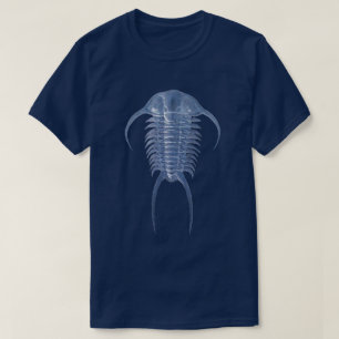 T-shirt Trilobite Paraceraurus bleu fantomatique