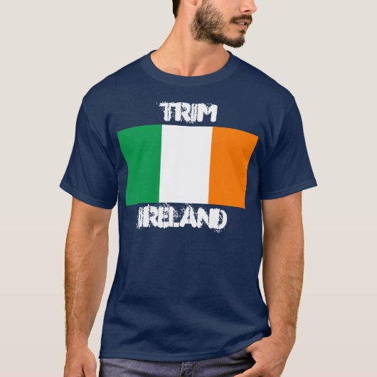 T-shirt Trim, Irlande avec drapeau irlandais (Devant)