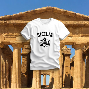T-shirt Trinacria noire sicilienne