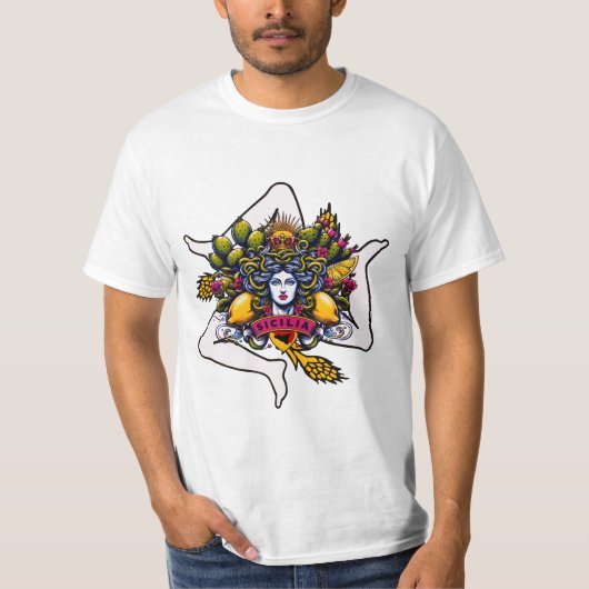 T-shirt Trinacria sicilienne  (Devant)
