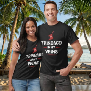 T-shirt Trinbago dans mes veines • 868 Fierté trini
