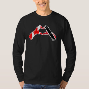 T-shirt Trinidad et Tobago Canada Drapeau Mix Cœur Patrimo