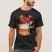 T-shirt "Trinidad & Tobago Est. Coucher De Soleil De 1962  (Devant)