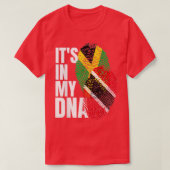 T-shirt Trinidadien Plus Jamaïcain Mélanger ADN Drapeau Hé (Design devant)