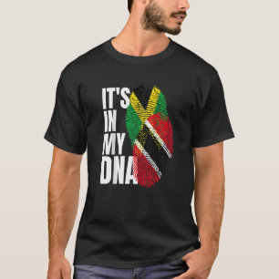 T-shirt Trinidadien Plus Jamaïcain Mélanger l'ADN patrimoi