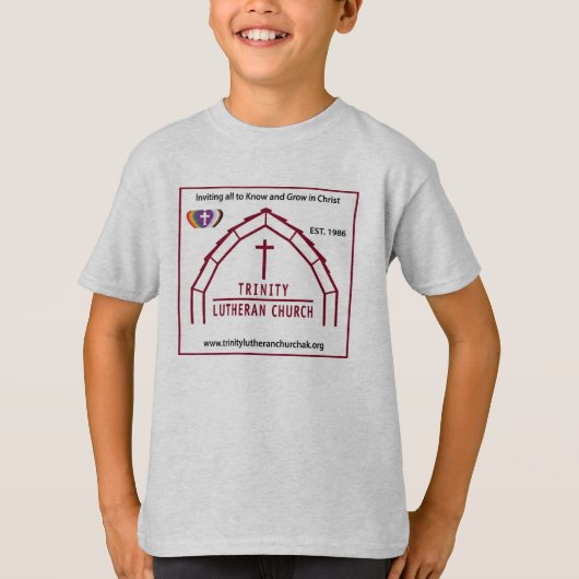 T-shirt Trinity Lutheran Grey Kids (Devant)