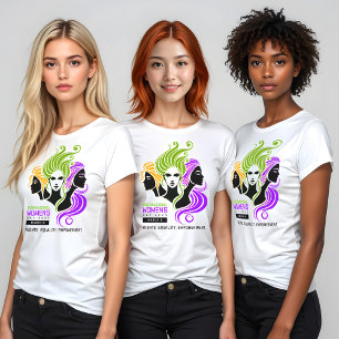 T-shirt Trio coloré stylisé de femmes IWD 2025