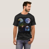 T-shirt Trio d'aigles au clair de lune (Devant entier)