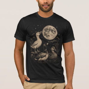 T-shirt Trio de canards au clair de lune – Création de T-S