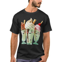 Trio de glace Kawaii Mignons personnages de desser