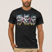 T-shirt trio de loups (Devant)