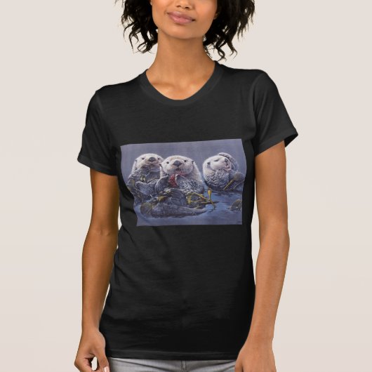 T-shirt Trio de loutre (Devant)