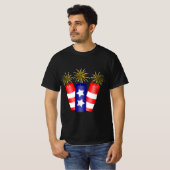 T-shirt Trio de pétards pour 4 juillet (Devant entier)
