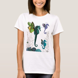 T-shirt Trio d'hippocampe avec des ailes