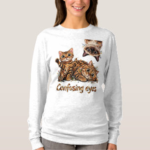 T-shirt Trio Félin de Chats en Fleur Chats Kitty mignon re
