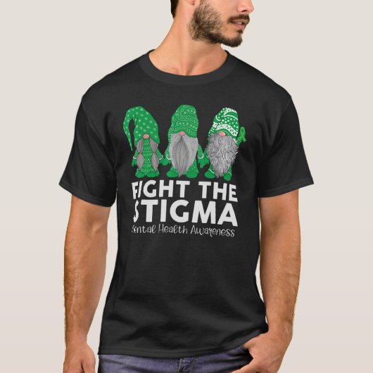 T-shirt Trio Gnome Combattre La Stigma La Santé Mentale Co (Devant)