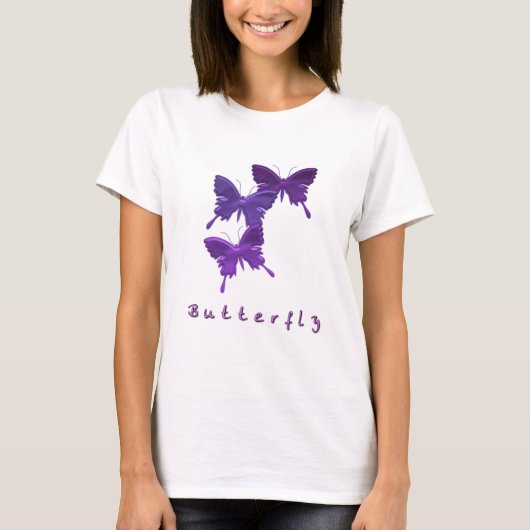 T-shirt Trio Papillon à manches longues (Devant)