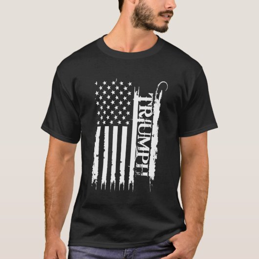 T-shirt Triomphe États-Unis déprimés avec le drapeau améri (Devant)