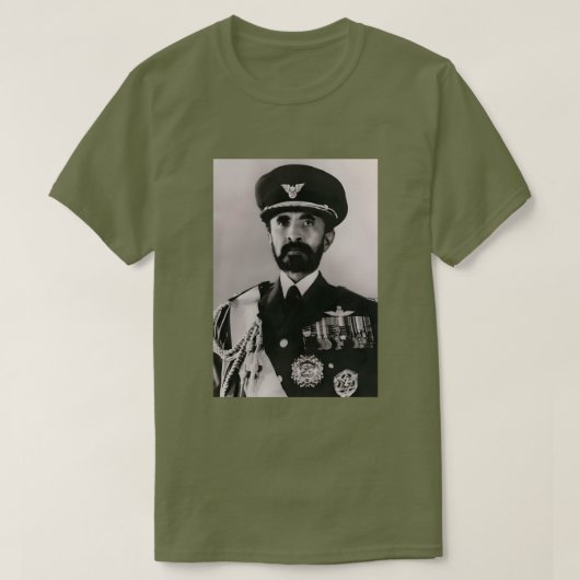 T-shirt Tripe of Judah Selassie Rasta Lion Roots (Design devant)