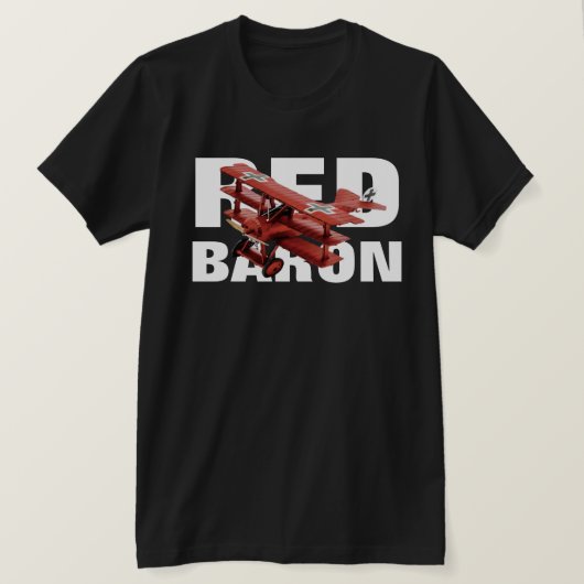 T-shirt Triplan Fokker du Baron Rouge (Design devant)