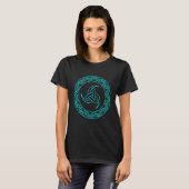 T-shirt Triple corne d'Odin à entrelacs celtiques vikings (Devant entier)